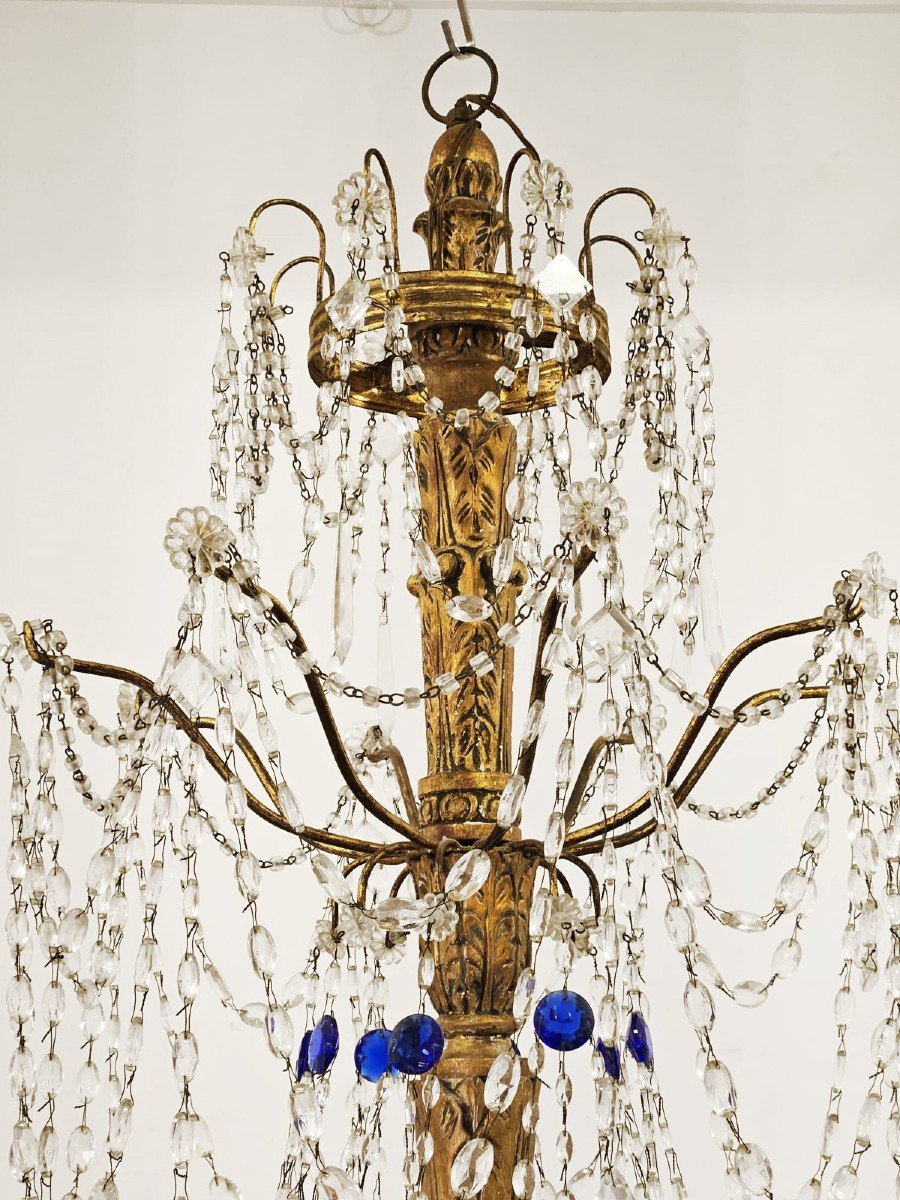 Beautiful Genoese Chandelier With 8 Lights - Early 19th Century-photo-4