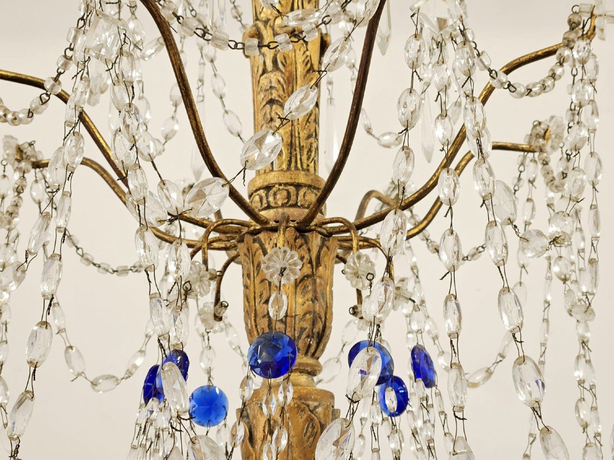 Beautiful Genoese Chandelier With 8 Lights - Early 19th Century-photo-7
