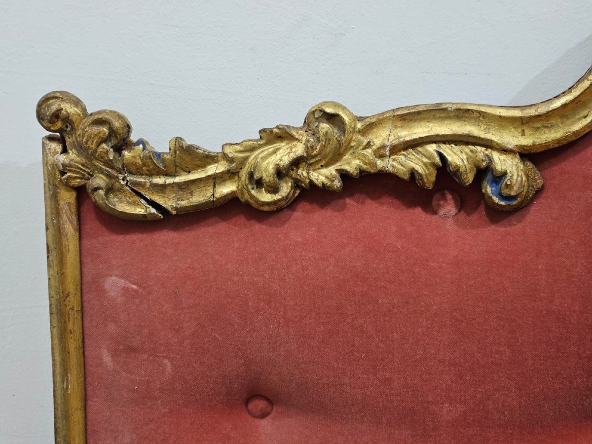 Headboard Made With A Golden Frieze From The 18th Century.-photo-2