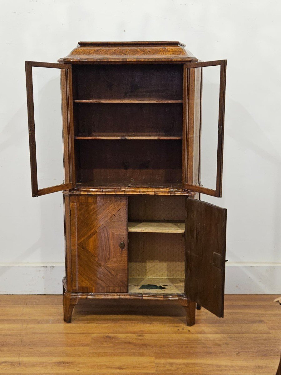 Elegant Glass Cabinet / Veneered Sideboard - Louis XVI-photo-3