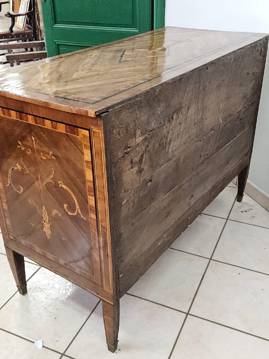 Cassettone Intarsiato Luigi XVI - Fine '700-photo-2