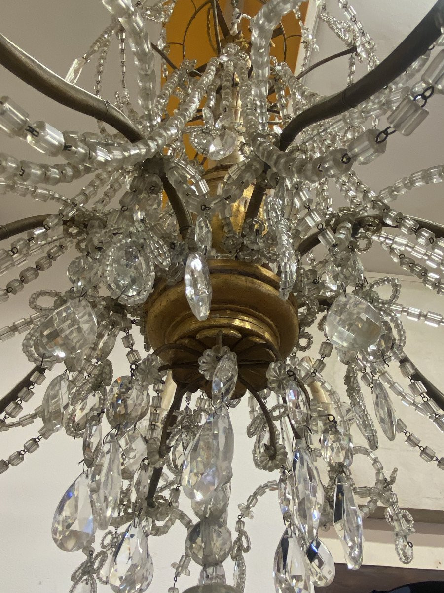8-arm Genoese Chandelier With Crystals-photo-7