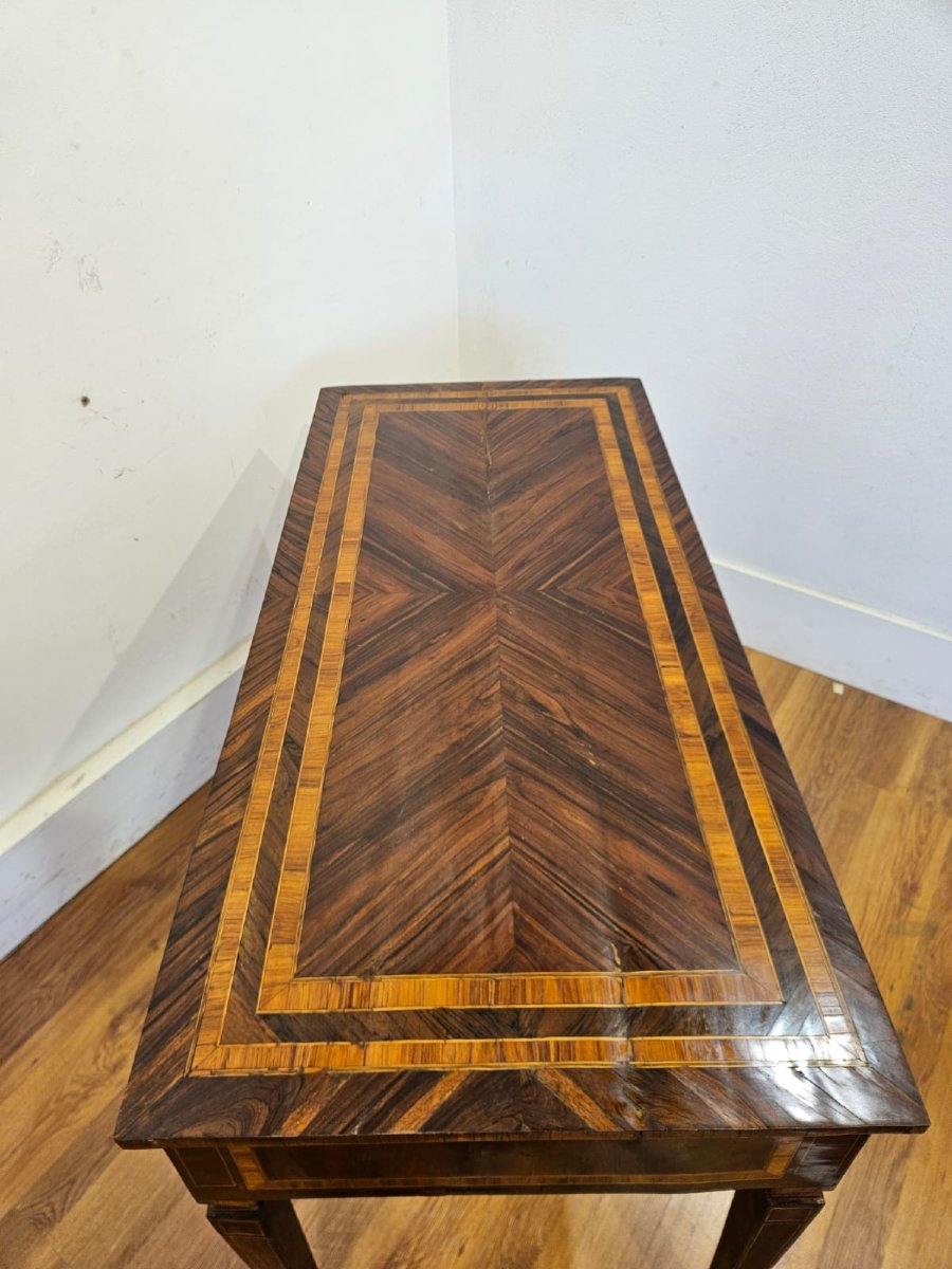 Veneered Table / Desk - Late 18th Century.-photo-3