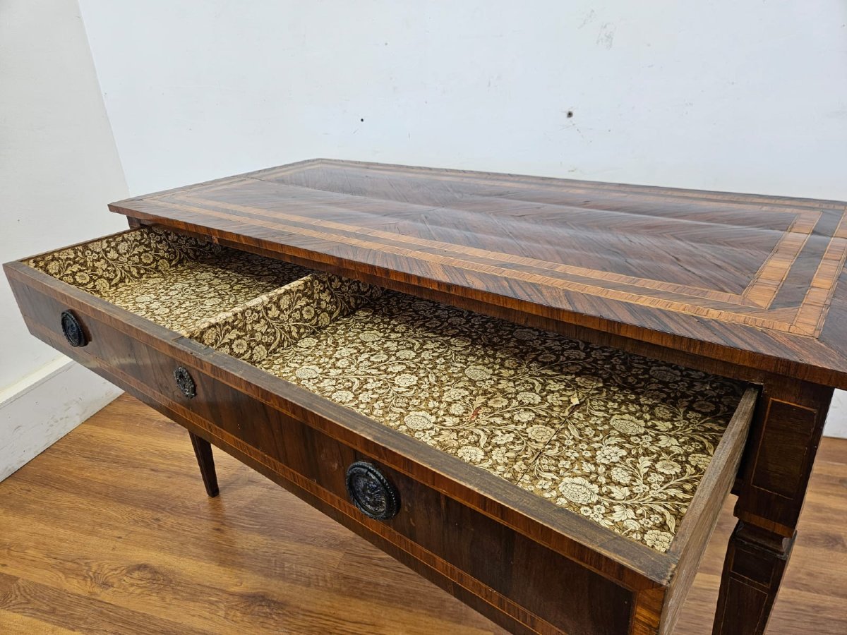 Veneered Table / Desk - Late 18th Century.-photo-2