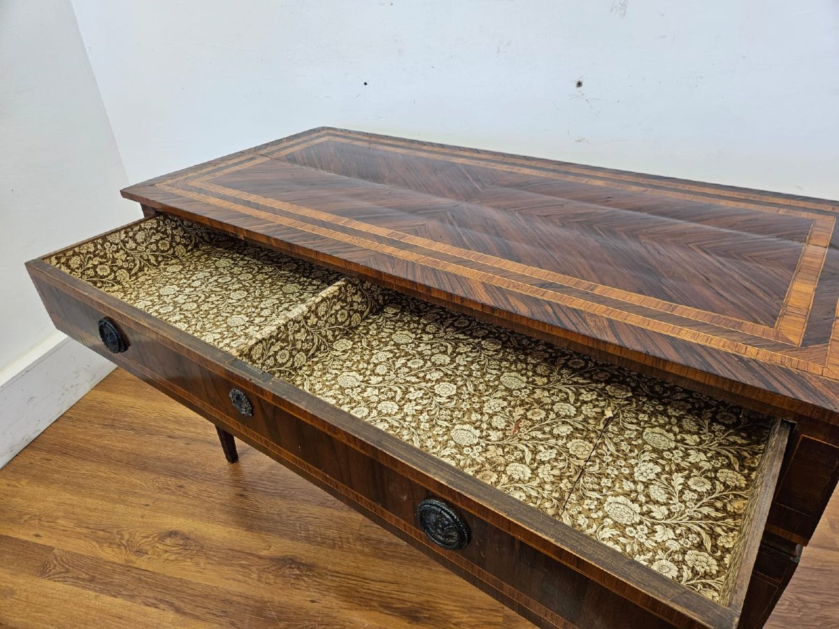 Veneered Table / Desk - Late 18th Century.-photo-6