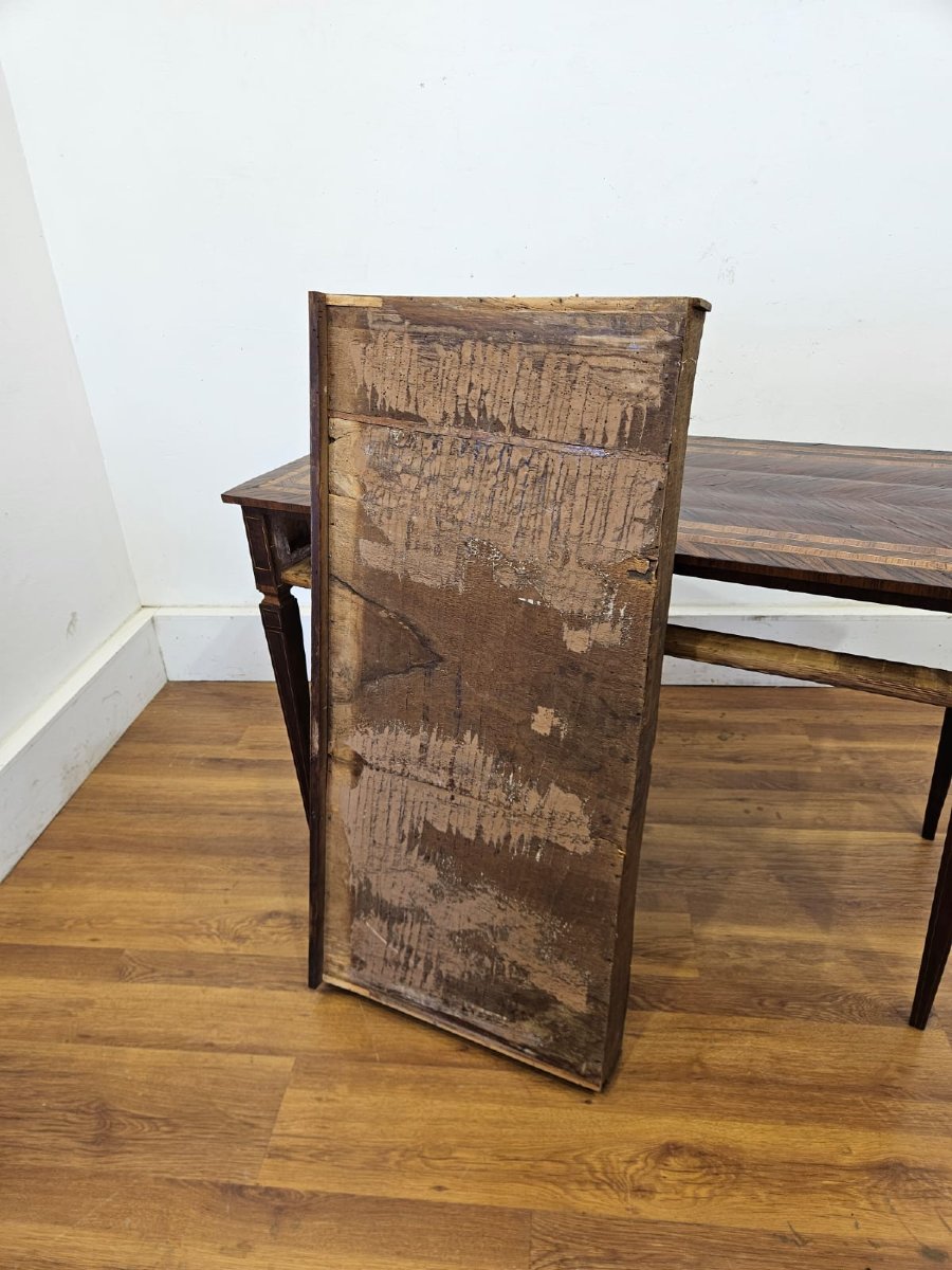 Veneered Table / Desk - Late 18th Century.-photo-8