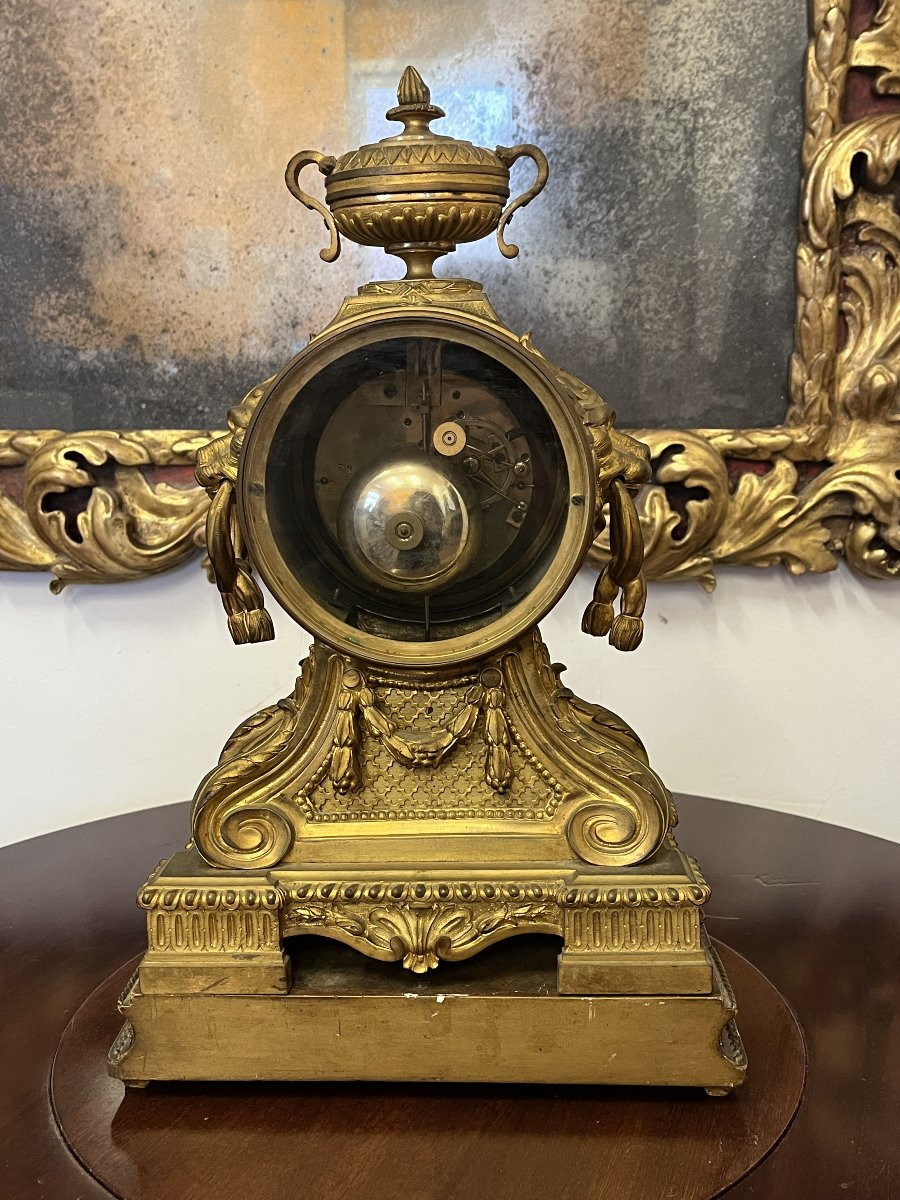 Pendule en bronze doré - Deuxième moitié du XIXᵉ siècle-photo-2
