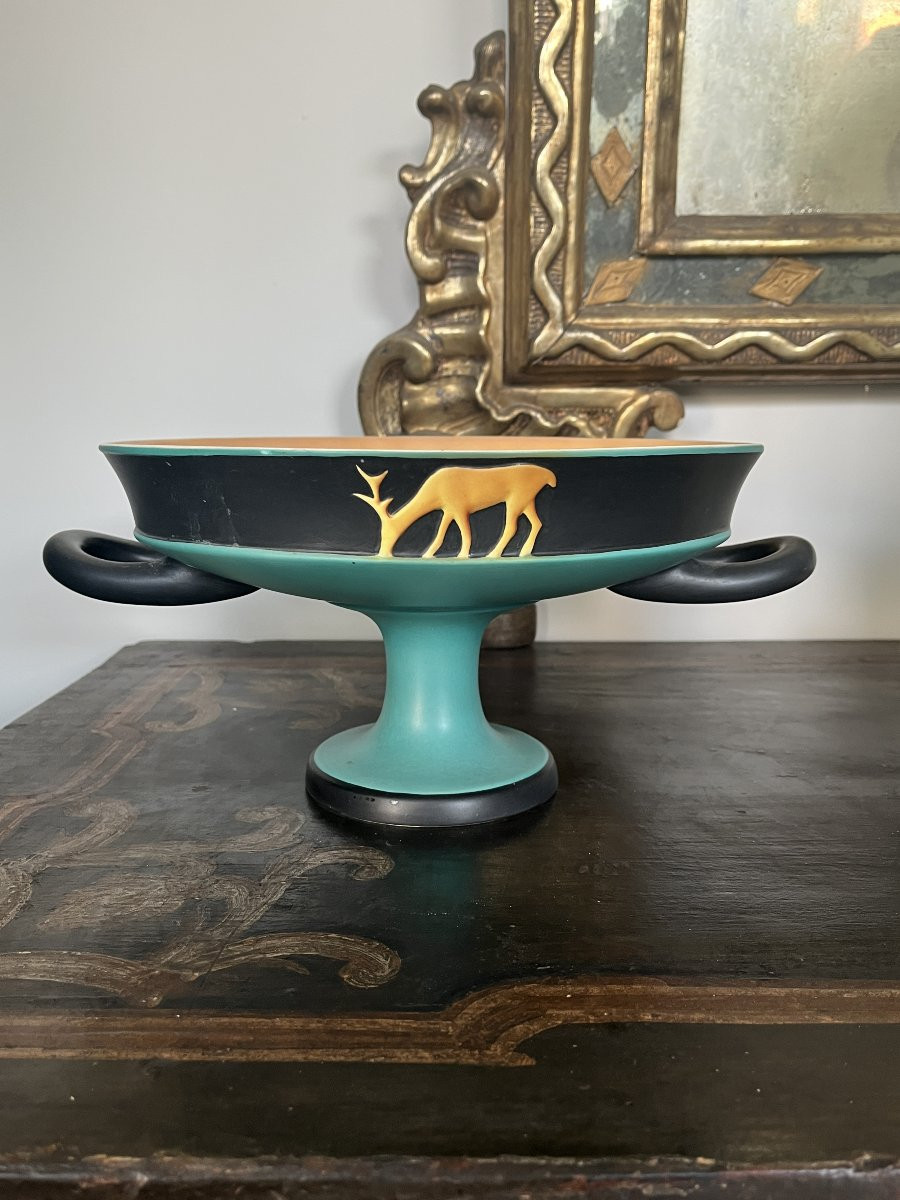 Italian Art Déco Ceramic Centerpiece – Vibi, 1930s-photo-2