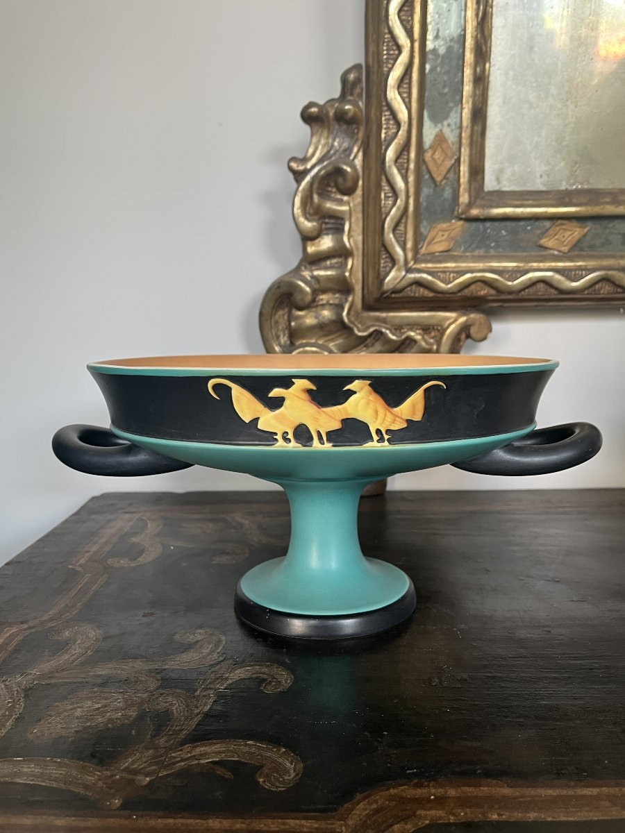 Italian Art Déco Ceramic Centerpiece – Vibi, 1930s-photo-1