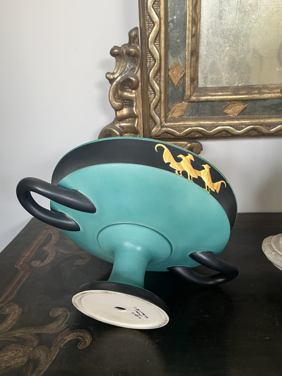 Italian Art Déco Ceramic Centerpiece – Vibi, 1930s-photo-2