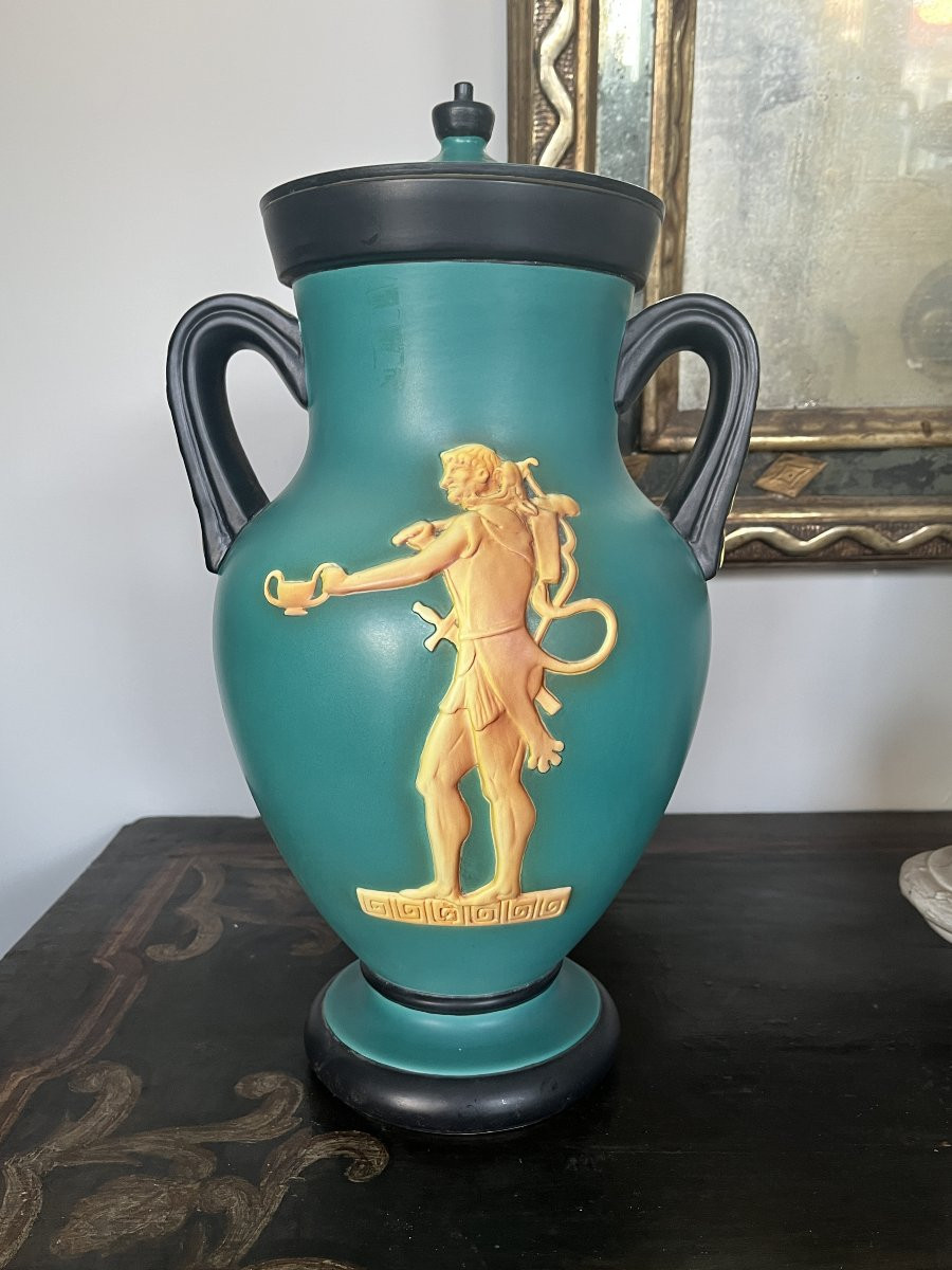 Vase en céramique, réalisé en Italie dans les années 1930 par la manufacture Vibi Torin-photo-4