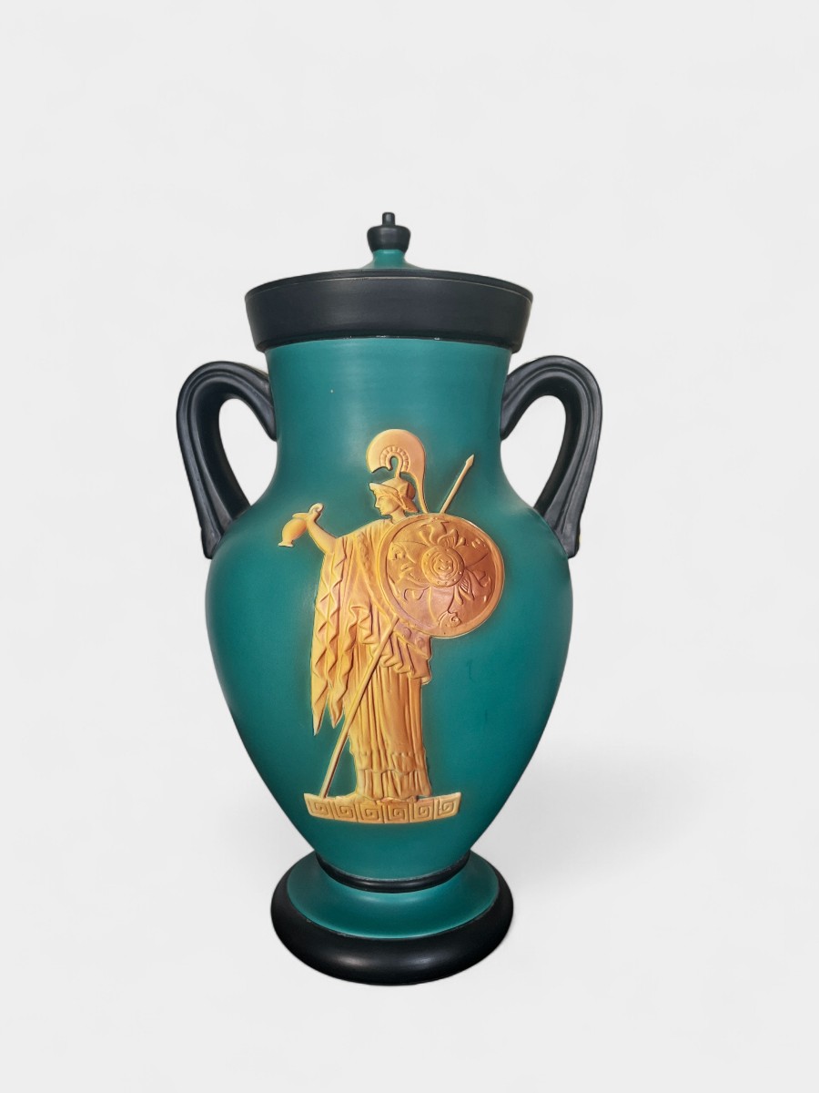 Vase en céramique, réalisé en Italie dans les années 1930 par la manufacture Vibi Torin