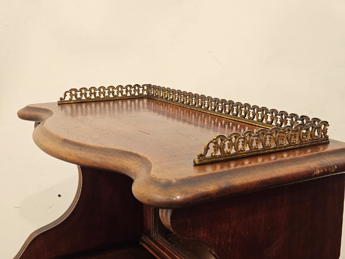 Victorian Music Cabinet In Solid Mahogany, 19th Century-photo-7