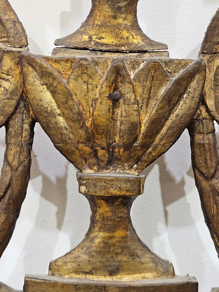 Miroir piémontais en bois doré à la mecca, fin du XVIIIᵉ siècle-photo-8
