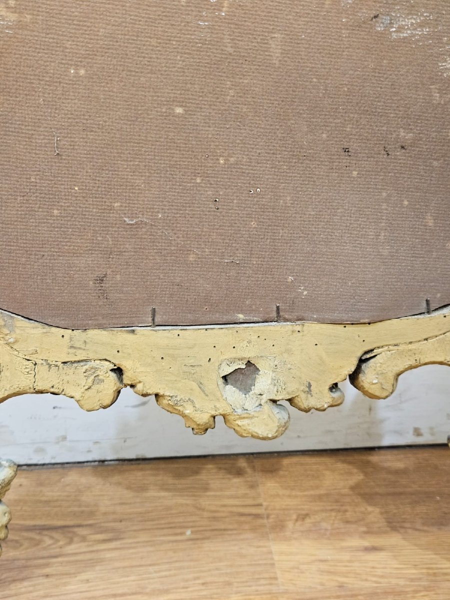 Lacquered And Gilded Mirror In Carved Wood - 19th Century.-photo-2