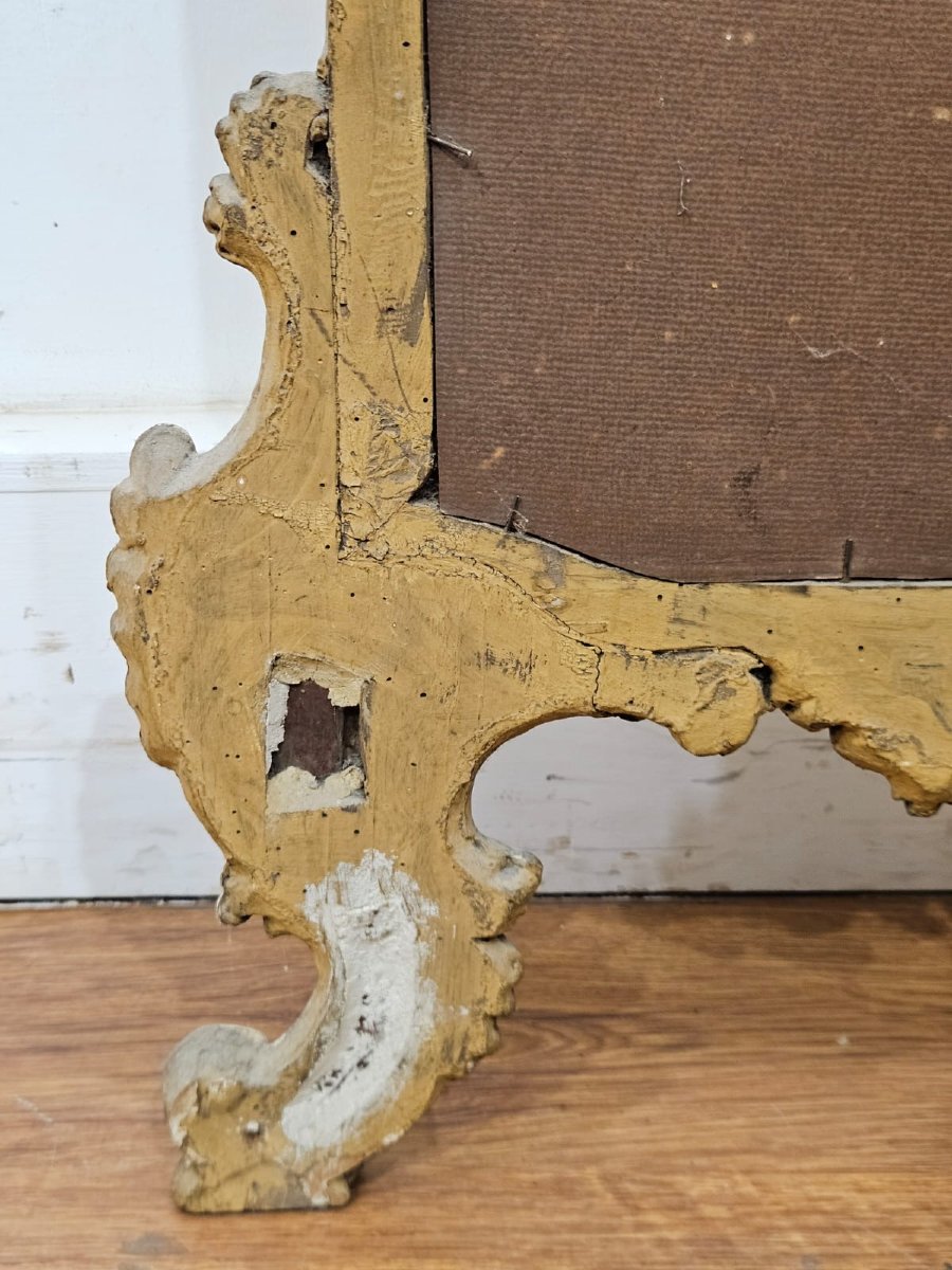 Lacquered And Gilded Mirror In Carved Wood - 19th Century.-photo-8