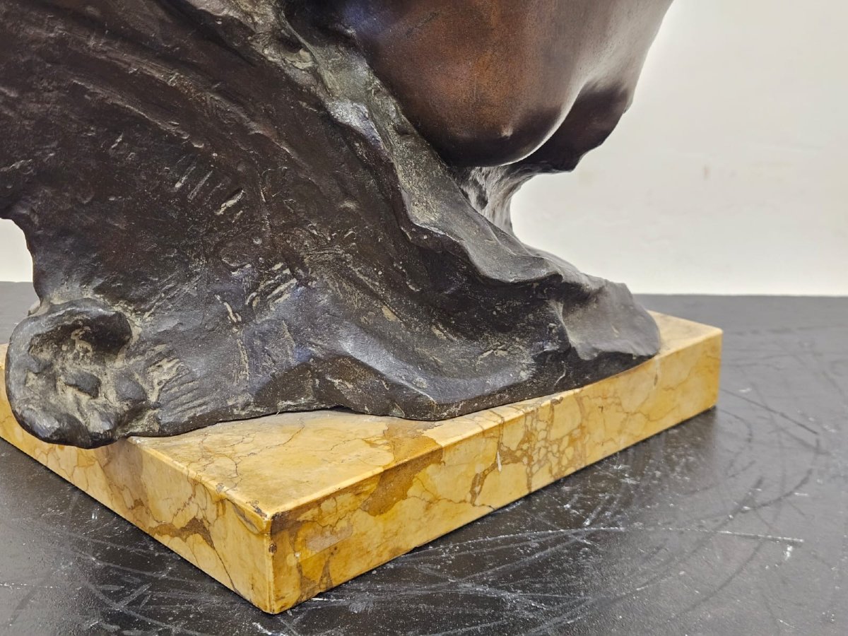 Bronze signé G. Parente sur base en marbre – fin du XIXᵉ siècle-photo-5