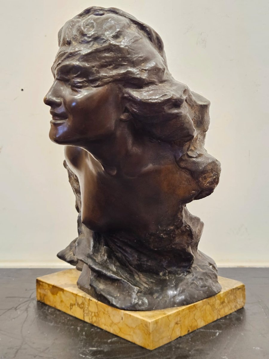 Bronze signé G. Parente sur base en marbre – fin du XIXᵉ siècle-photo-6