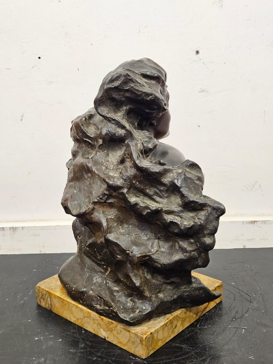 Bronze signé G. Parente sur base en marbre – fin du XIXᵉ siècle-photo-7