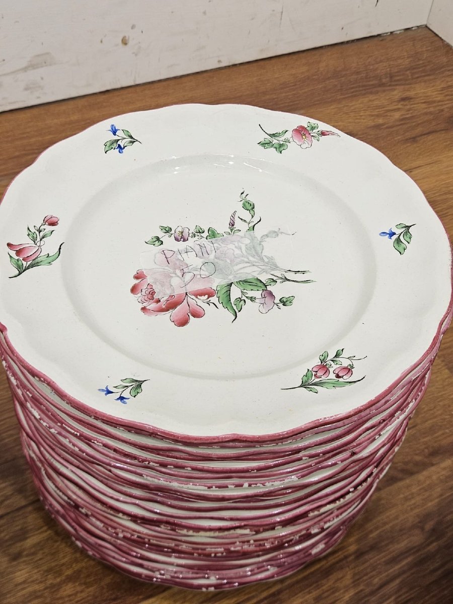 Lunéville Faience Dinner Service, 128 Pieces – Early 20th Century-photo-5