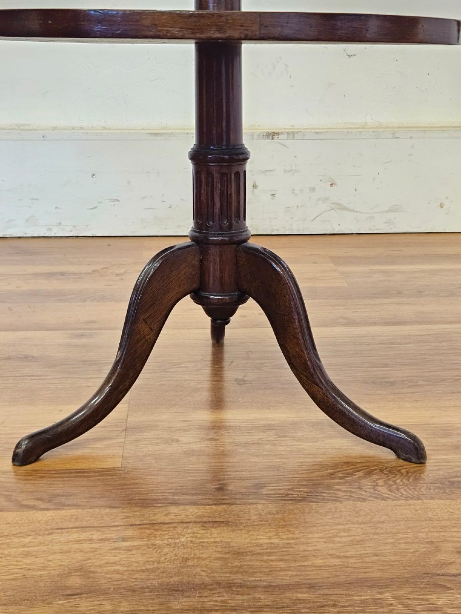 Lampadaire-table en bois, XXe siècle-photo-5