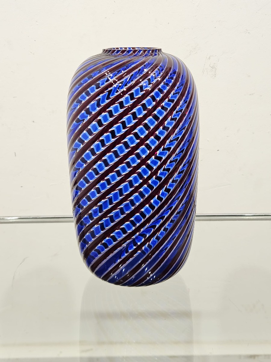 Venini Vase – Murano Art Glass, Signed And Dated 1981-photo-1