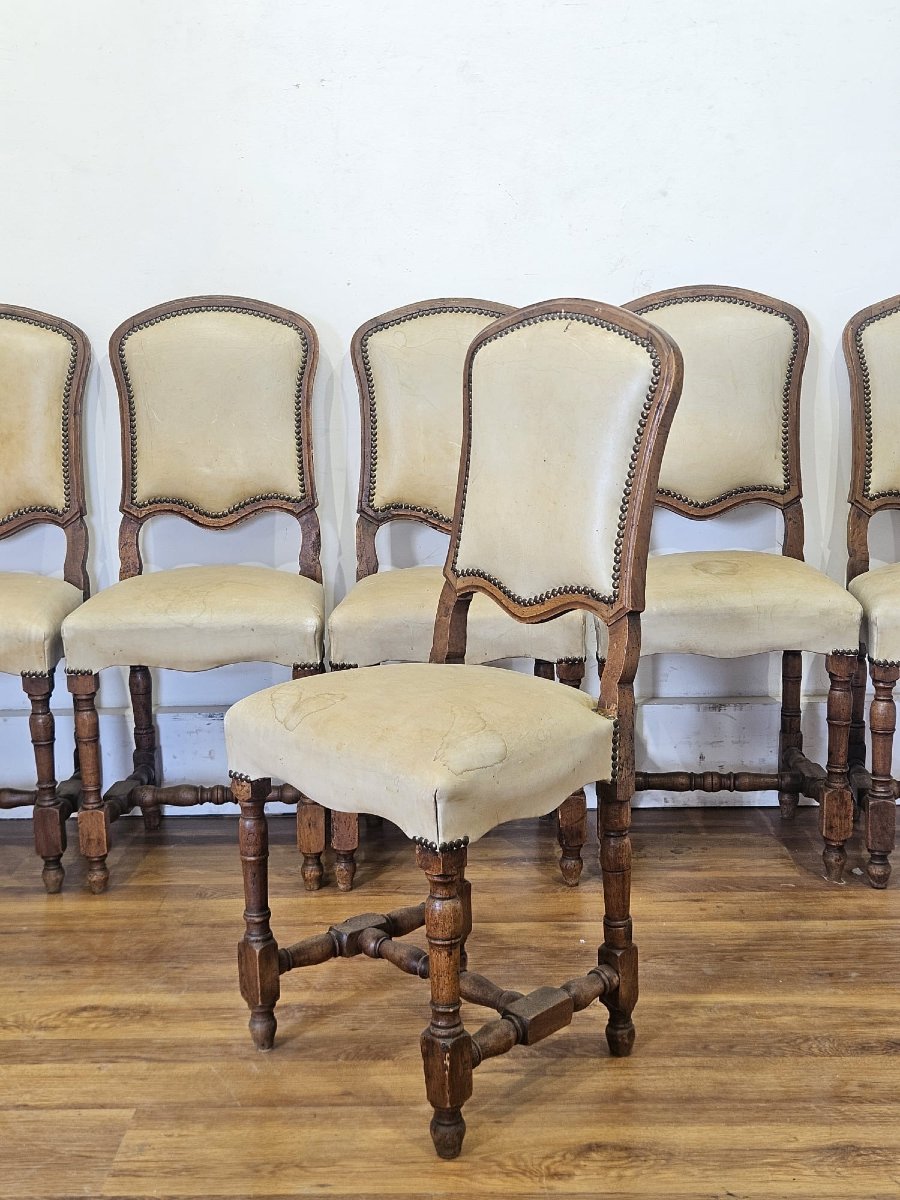 Set Of 6 Piedmontese “rocchetto” Chairs – 18th Century-photo-3