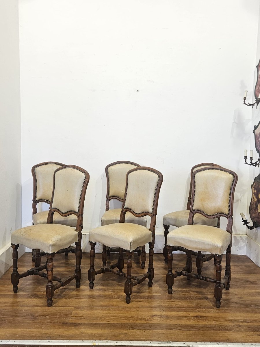 Set Of 6 Piedmontese “rocchetto” Chairs – 18th Century-photo-4