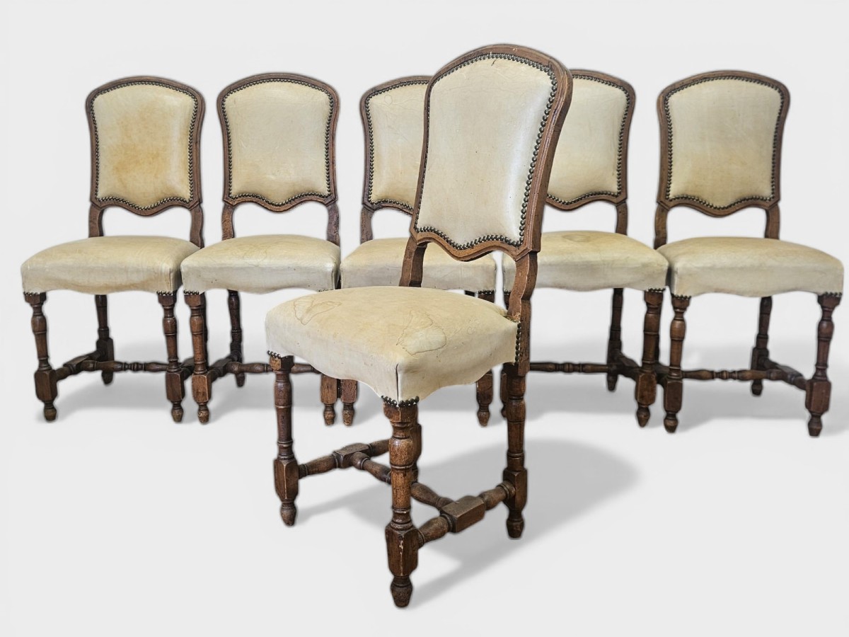 Set Of 6 Piedmontese “rocchetto” Chairs – 18th Century