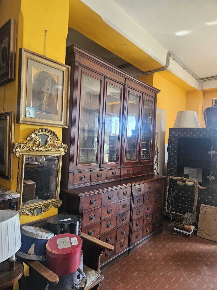 Bibliothèque de pharmacie en mélèze – Fin du XIXᵉ siècle-photo-4