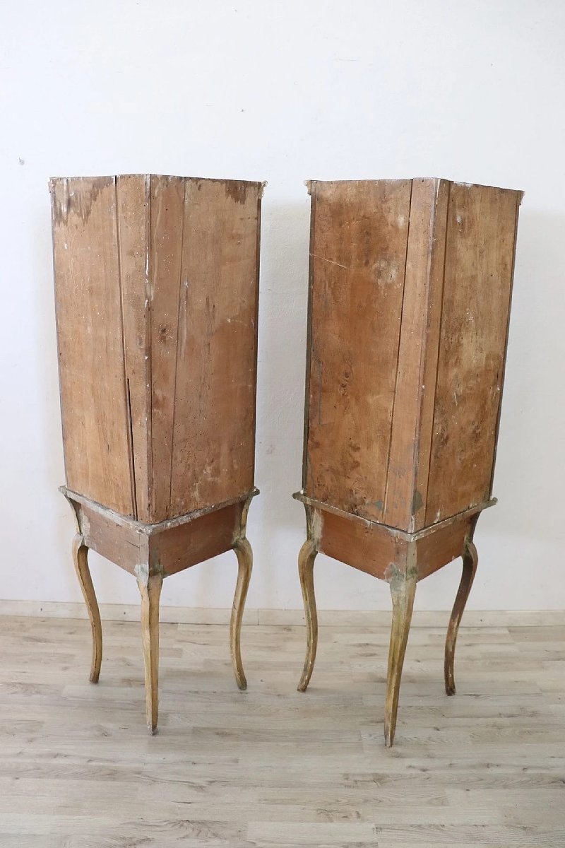 Pair Of Lacquered Piedmontese Sideboards, Louis XV Style – 18th Century-photo-2