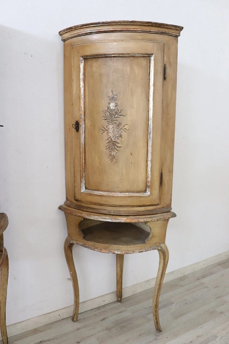 Pair Of Lacquered Piedmontese Sideboards, Louis XV Style – 18th Century-photo-7
