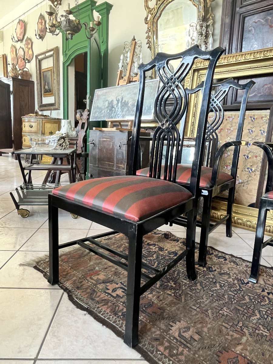 Set Of 2 Chairs And 2 Armchairs By Giorgetti – Designed By Carlo Pozzi – Italy, 1980s-photo-4
