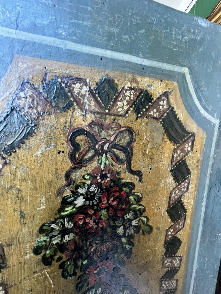Lacquered Wooden Screen Featuring Original 18th-century Elements-photo-2