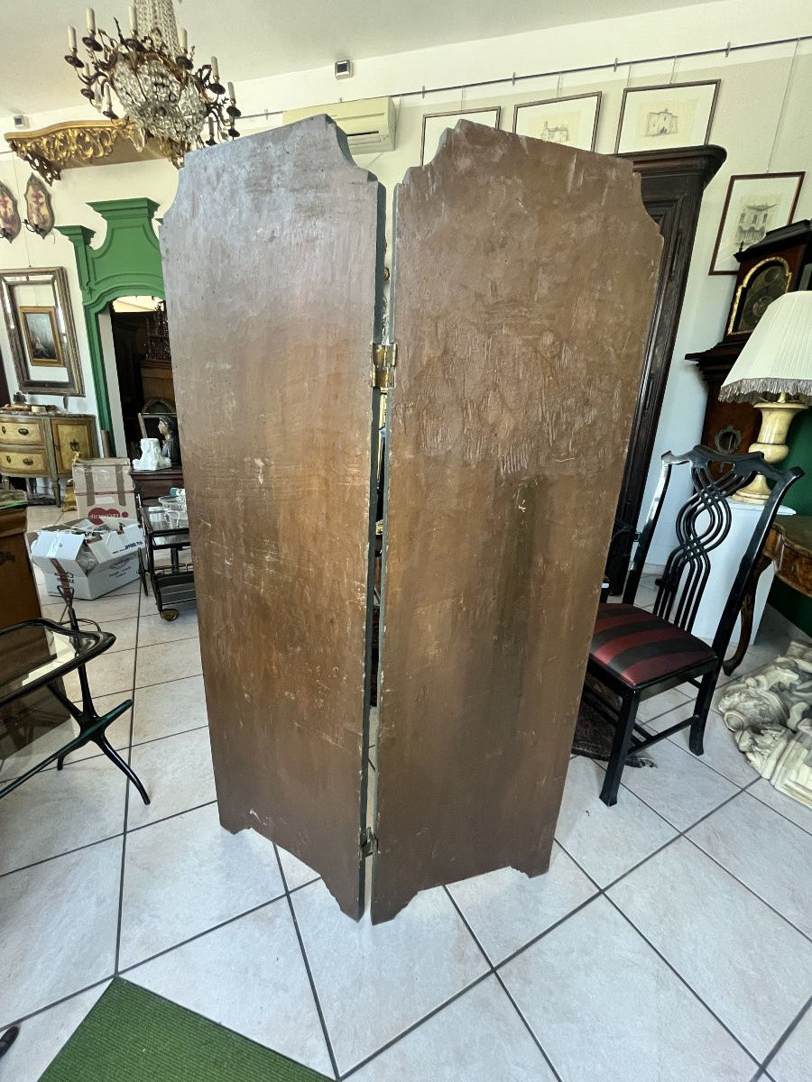 Lacquered Wooden Screen Featuring Original 18th-century Elements-photo-2