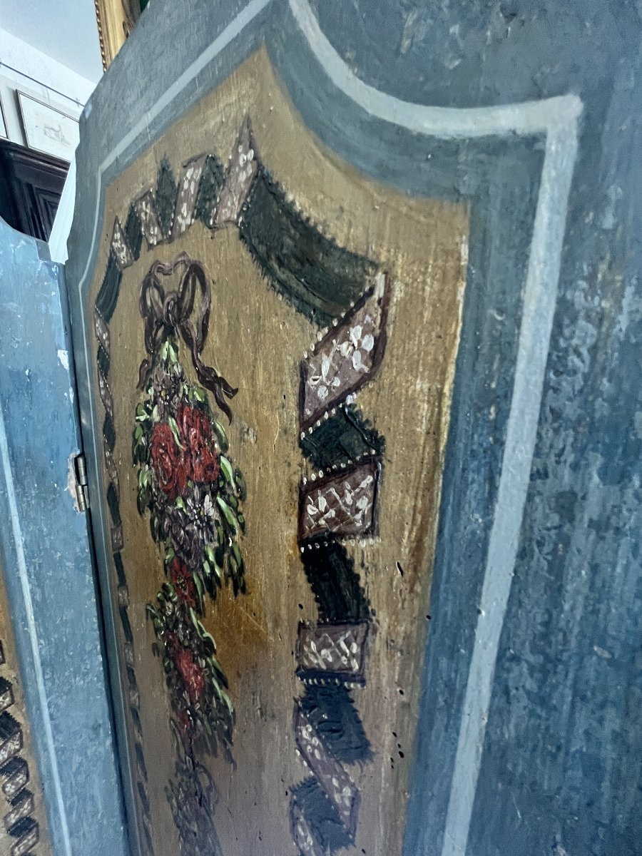 Lacquered Wooden Screen Featuring Original 18th-century Elements-photo-6
