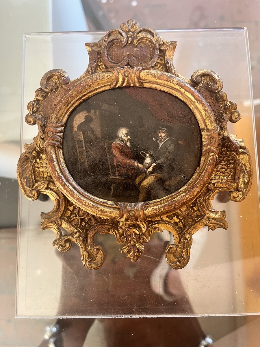 A Pair Of 17th-century Flemish Miniatures On Copper.-photo-3
