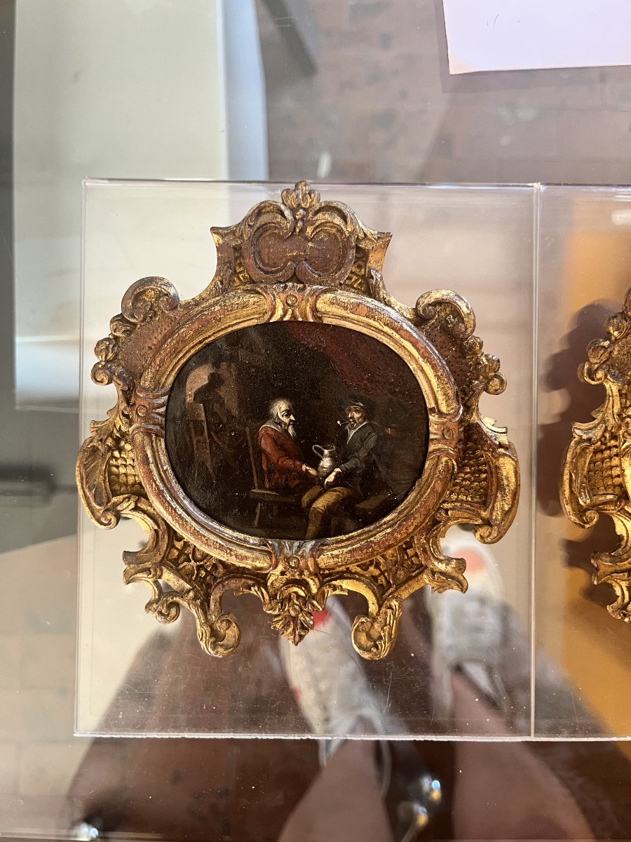 A Pair Of 17th-century Flemish Miniatures On Copper.-photo-4