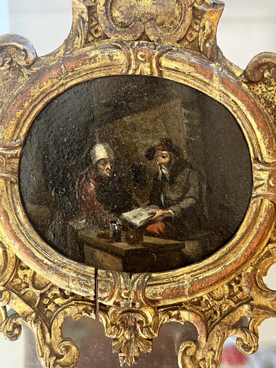 A Pair Of 17th-century Flemish Miniatures On Copper.-photo-3