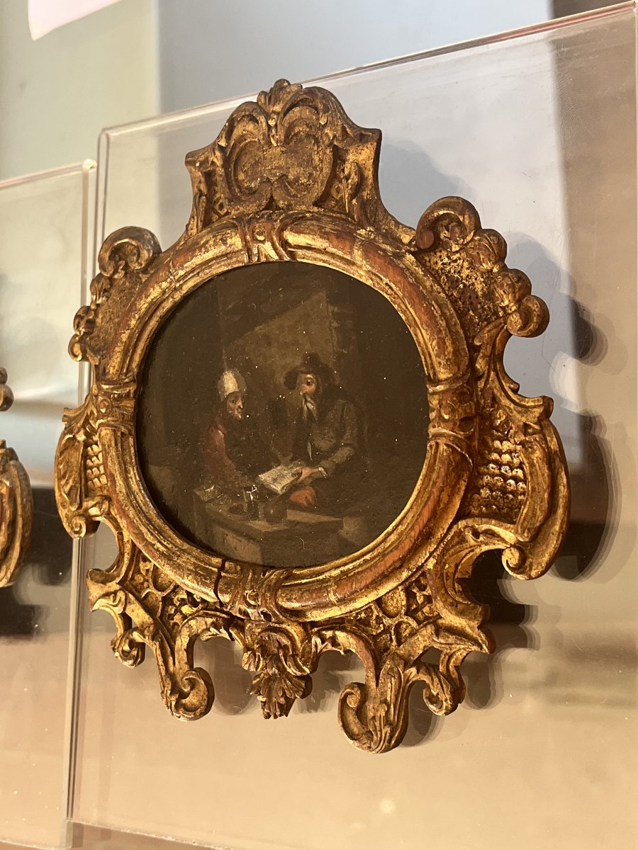 A Pair Of 17th-century Flemish Miniatures On Copper.-photo-5