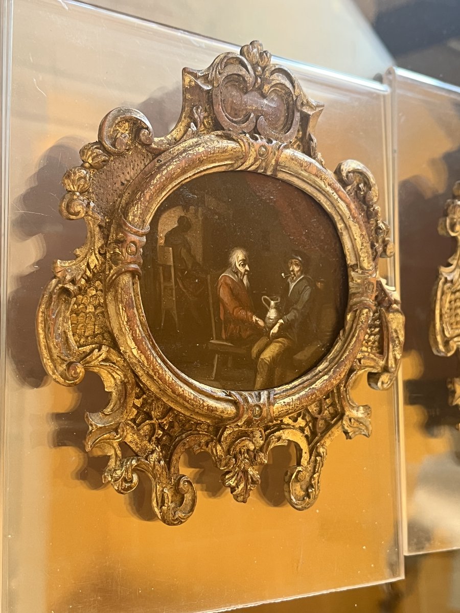 A Pair Of 17th-century Flemish Miniatures On Copper.-photo-6
