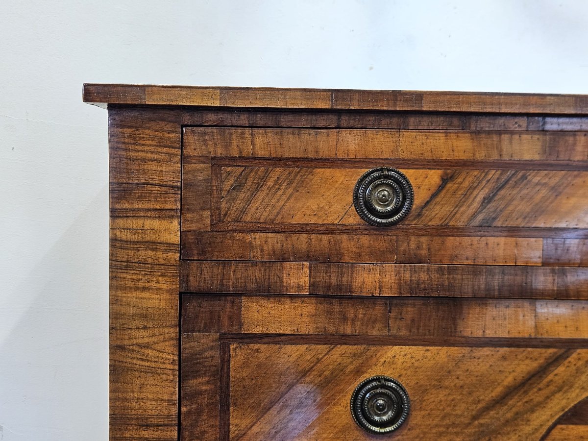 Commode plaquée et marquetée de la fin du XIXe siècle-photo-6
