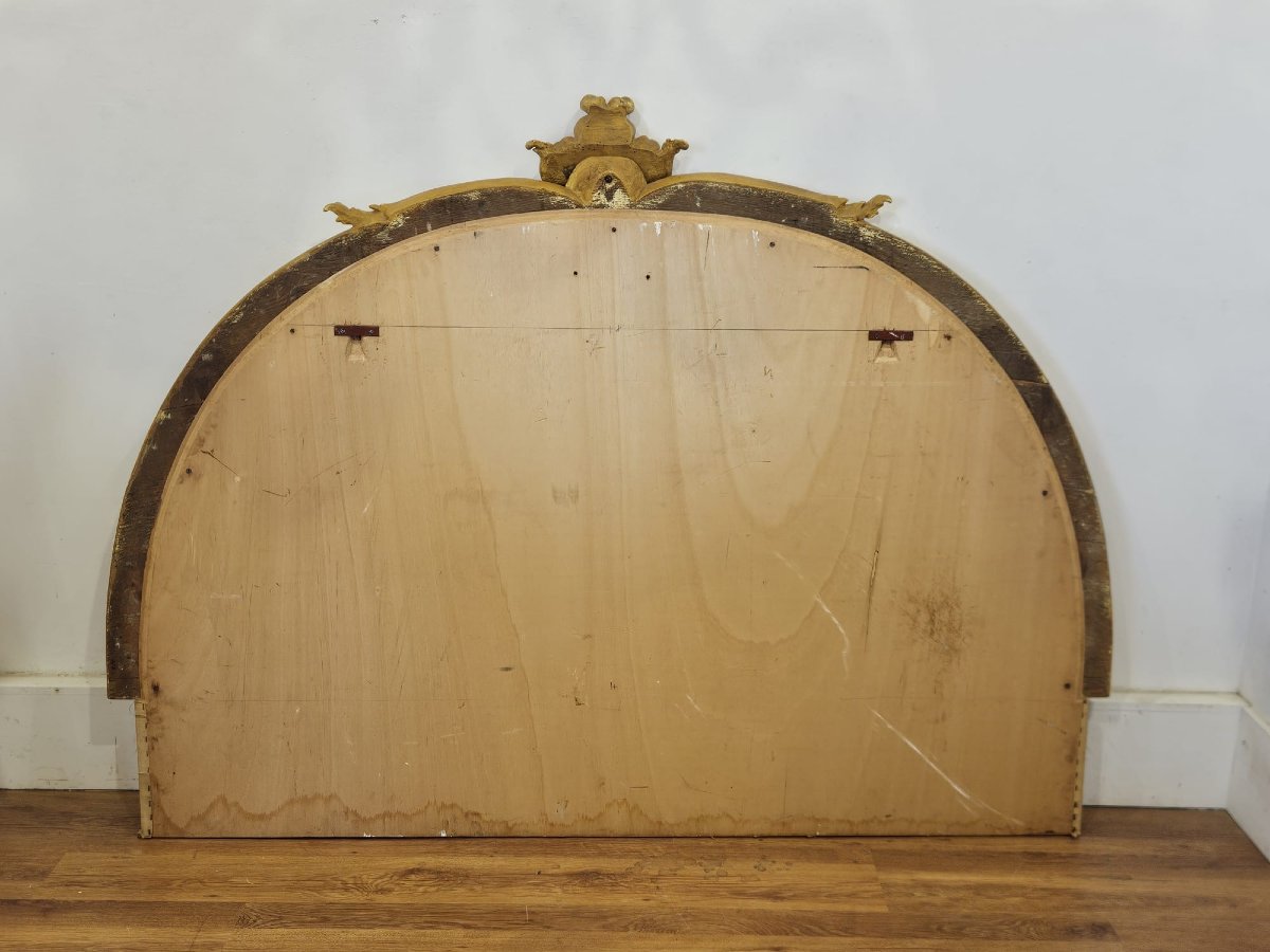 Tête de lit en bois sculpté et doré – milieu du XIXe siècle-photo-3