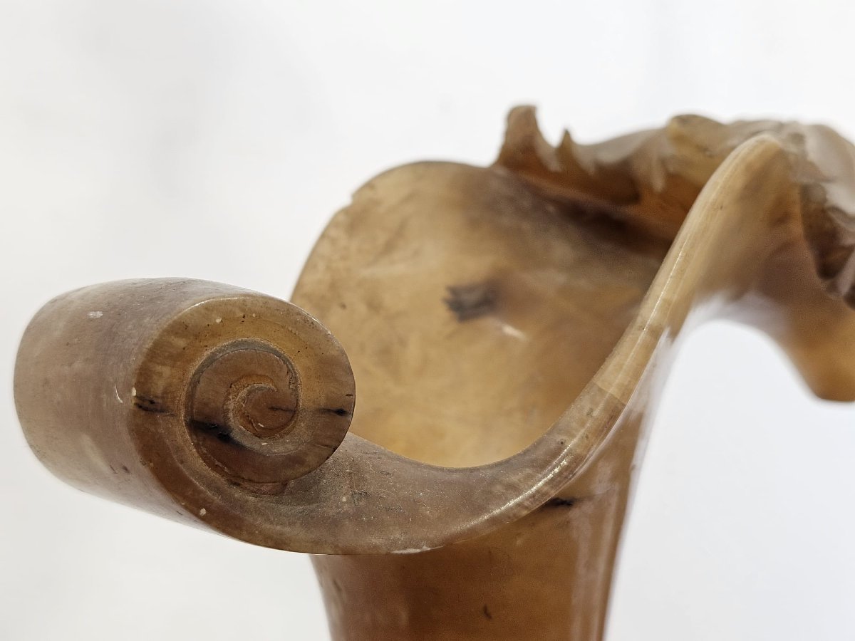 Paire de vases décoratifs en albâtre sculpté – Fin du XIXe / début du XXe siècle-photo-6