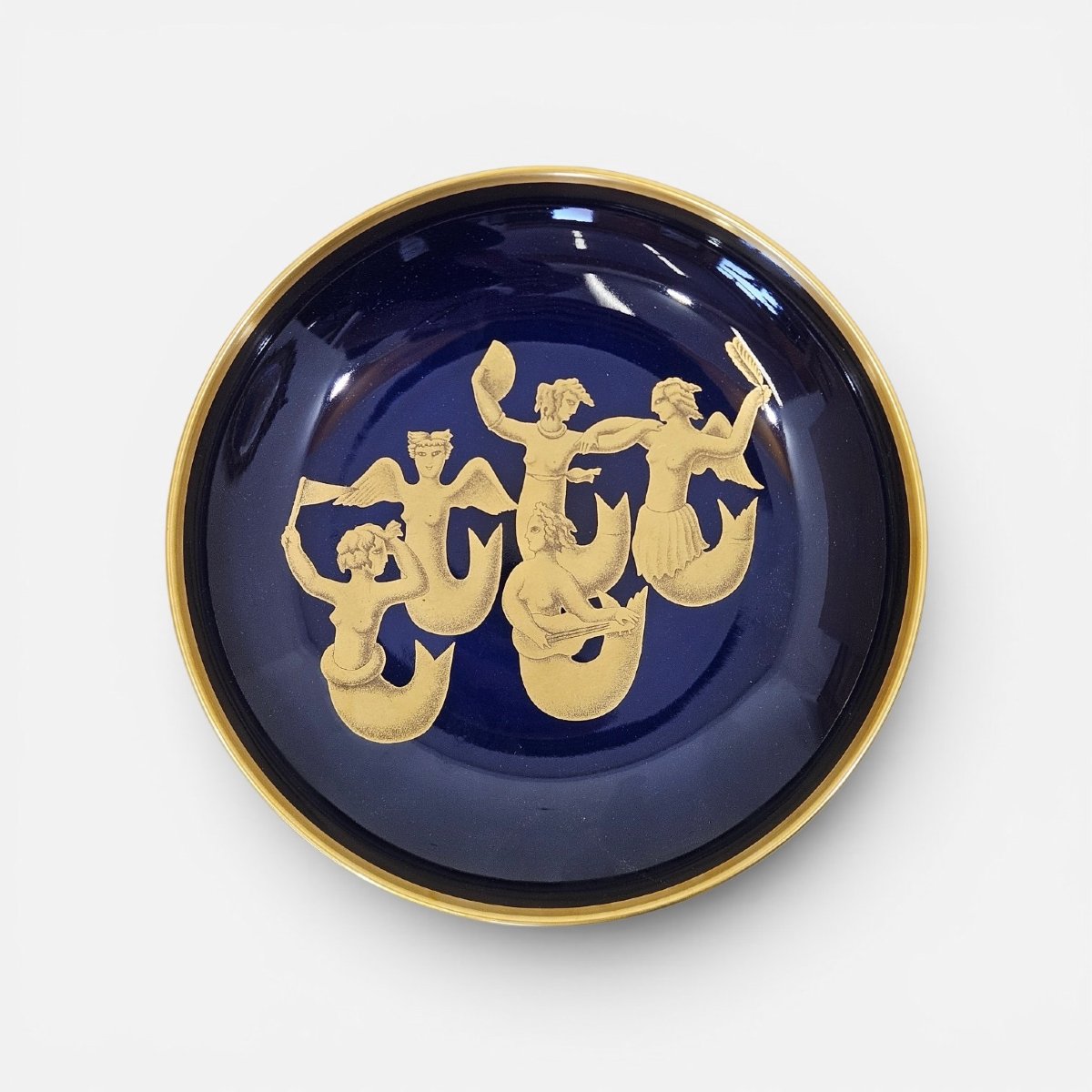 Série de 4 assiettes Richard Ginori – Collection Gio Ponti « Migration des Sirènes »-photo-3