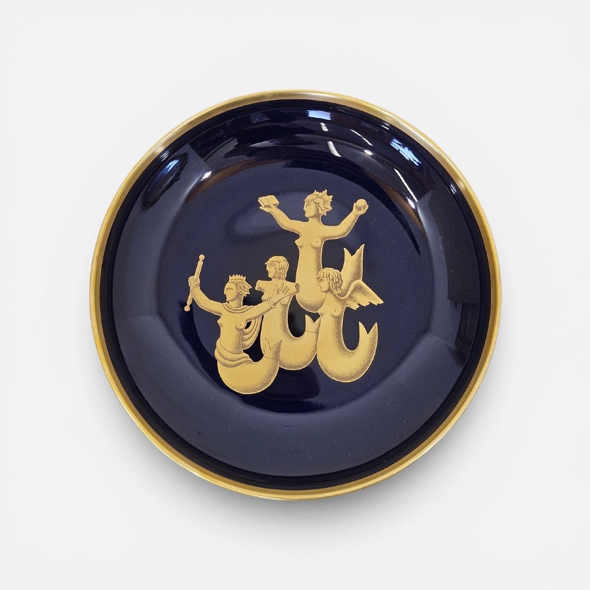 Série de 4 assiettes Richard Ginori – Collection Gio Ponti « Migration des Sirènes »-photo-1