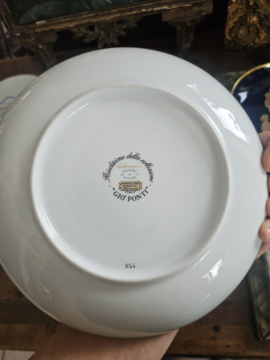 Série de 4 assiettes Richard Ginori – Collection Gio Ponti « Migration des Sirènes »-photo-2
