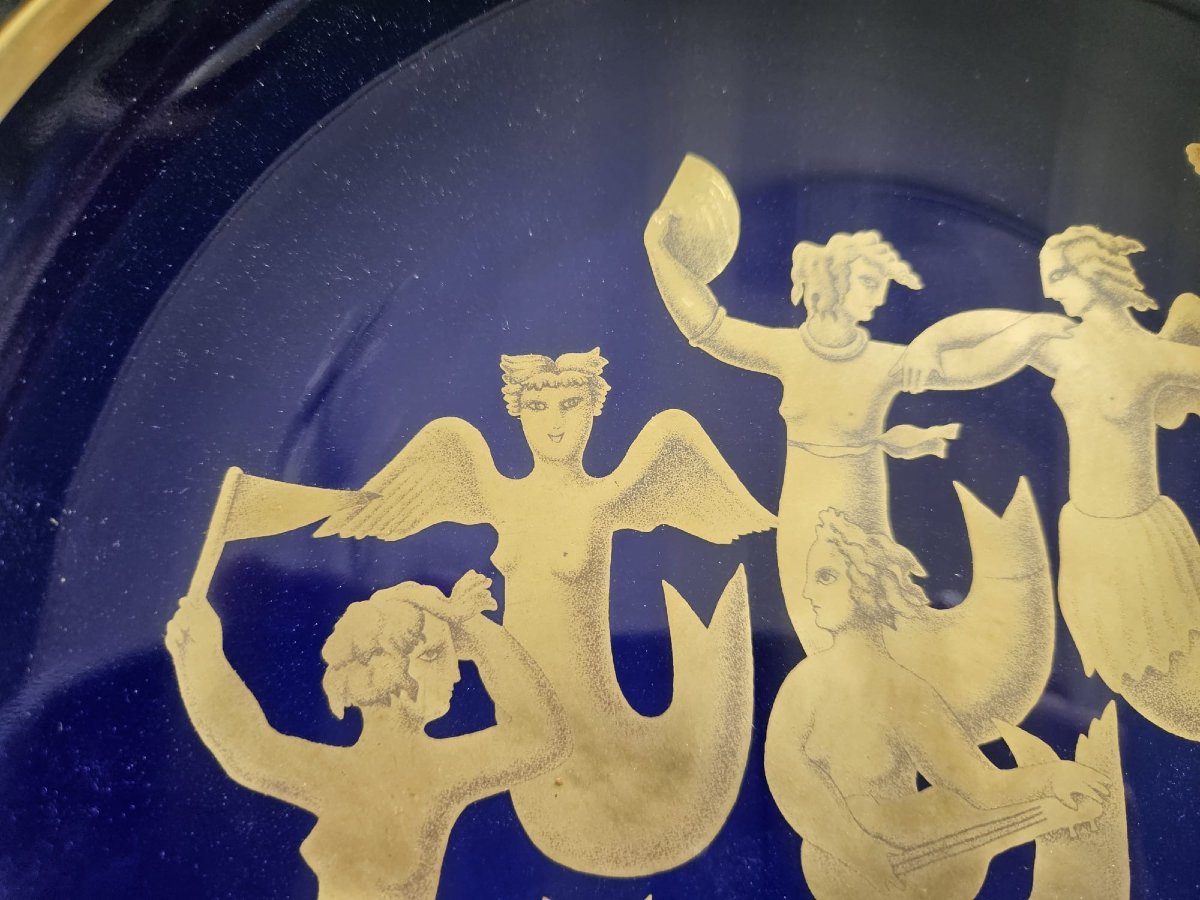 Série de 4 assiettes Richard Ginori – Collection Gio Ponti « Migration des Sirènes »-photo-4