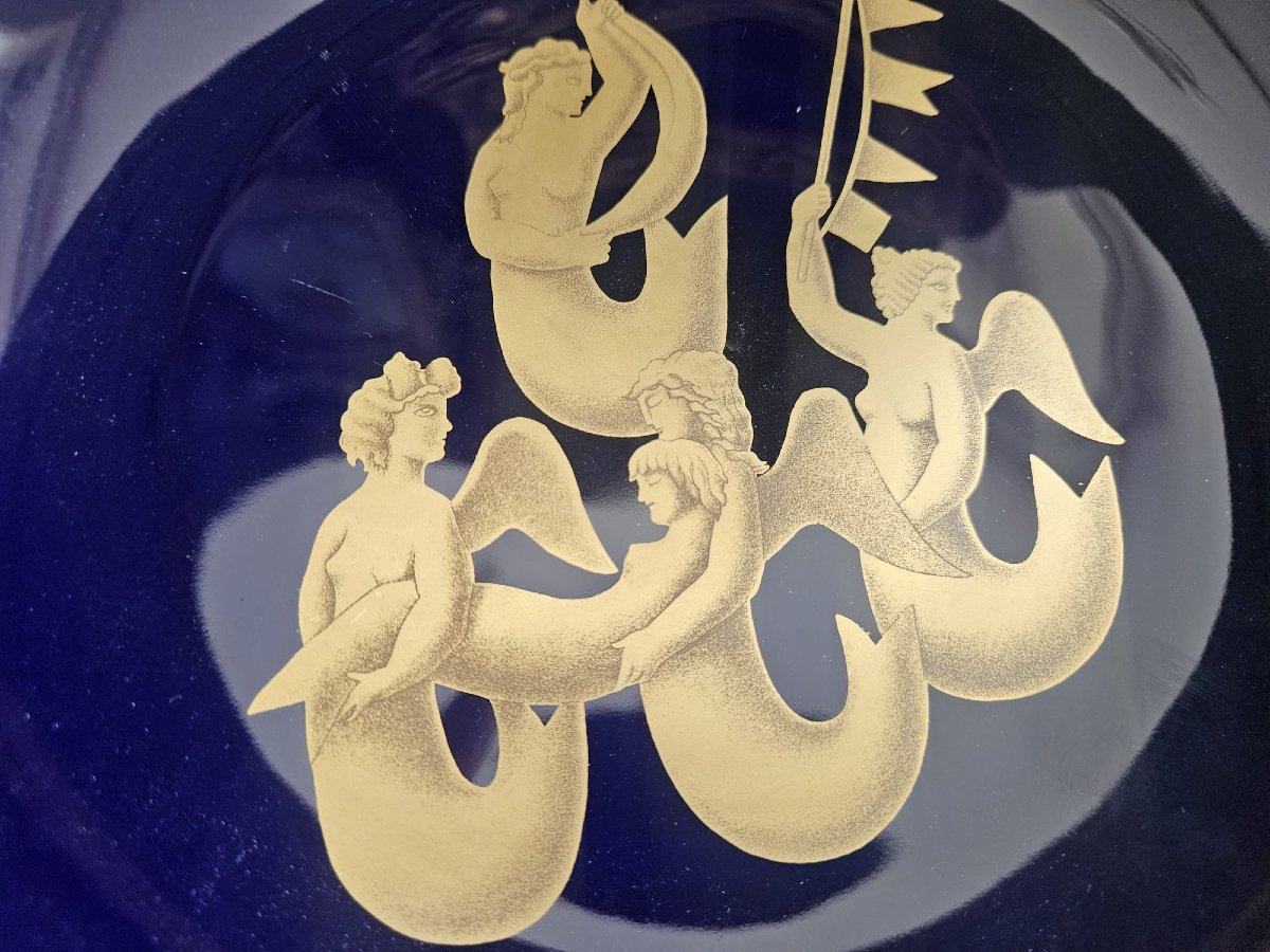 Série de 4 assiettes Richard Ginori – Collection Gio Ponti « Migration des Sirènes »-photo-5