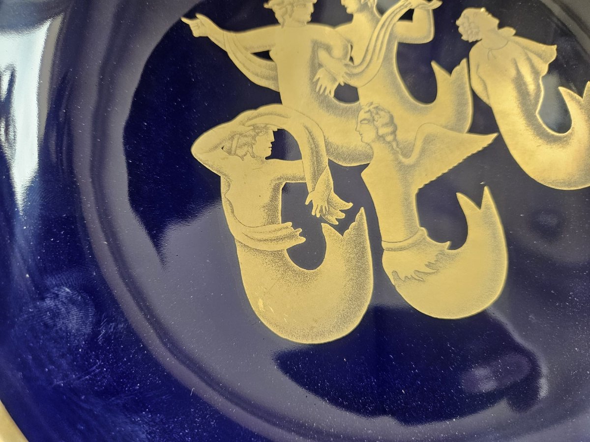 Série de 4 assiettes Richard Ginori – Collection Gio Ponti « Migration des Sirènes »-photo-6